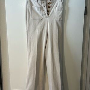 House of Harlow 1960 Corduroy High-Waisted Pants with Tortoiseshell Buttons